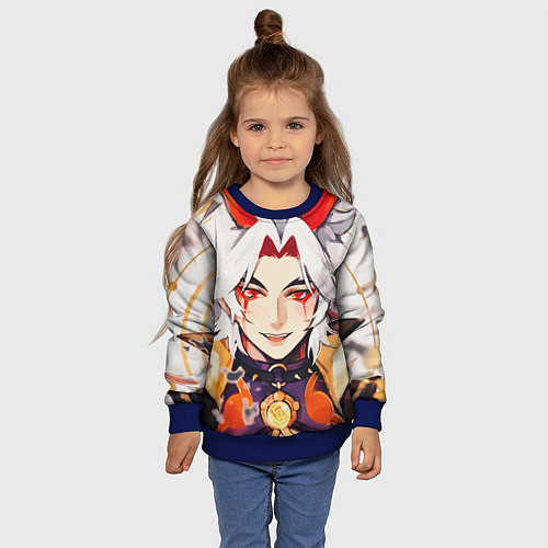 Детский свитшот Arataki Itto Genshin Impact / 3D-Синий – фото 4