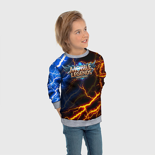 Детский свитшот Mobile Legends разряды молний flash / 3D-Меланж – фото 3