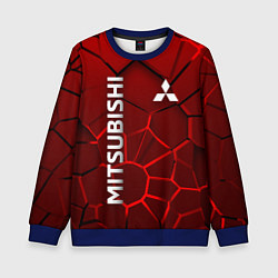 Свитшот детский Митсубиси 3D плиты, цвет: 3D-синий