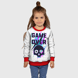 Свитшот детский Game OVER - NEON 3D, цвет: 3D-красный — фото 2