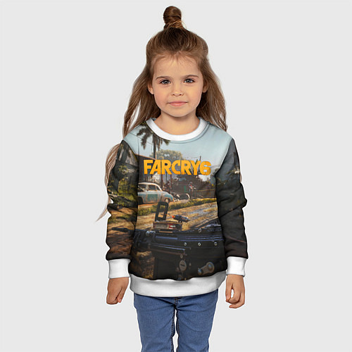 Детский свитшот Far Cry 6 game art / 3D-Белый – фото 4