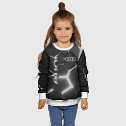 Свитшот детский AUDI GREY 3D ПЛИТЫ, цвет: 3D-белый — фото 2