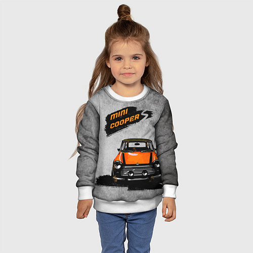 Детский свитшот Maшина Mini / 3D-Белый – фото 4