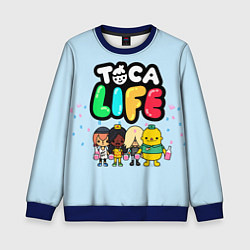 Свитшот детский Toca Life: Logo, цвет: 3D-синий