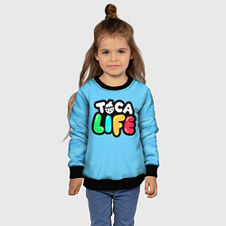 Свитшот детский Toca Life: Logo, цвет: 3D-черный — фото 2