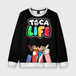 Свитшот детский Toca Life: Friends, цвет: 3D-белый