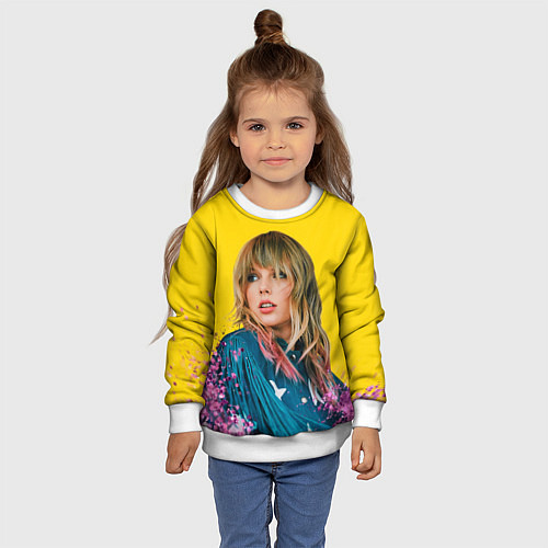 Детский свитшот Красотка Тейлор / 3D-Белый – фото 4