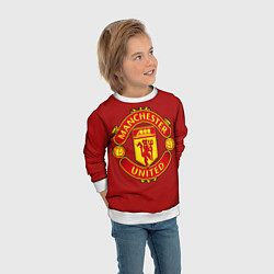 Свитшот детский Manchester United F C, цвет: 3D-белый — фото 2