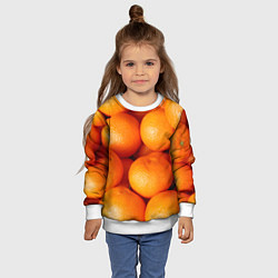 Свитшот детский Мандаринчик чик, цвет: 3D-белый — фото 2