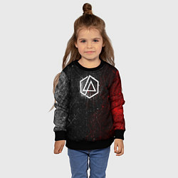 Свитшот детский Linkin Park Logo Линкин Парк, цвет: 3D-черный — фото 2