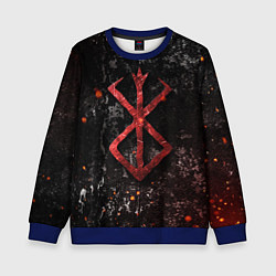 Свитшот детский BERSERK LOGO GRUNGE RED, цвет: 3D-синий
