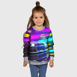 Свитшот детский NISSAN GT-R SKYLINE, цвет: 3D-меланж — фото 2