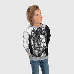 Свитшот детский THE LAST OF US ЧЁРНО БЕЛЫЙ, цвет: 3D-меланж — фото 2