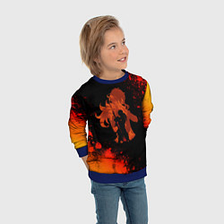 Свитшот детский ДИЛЮК DILUC ГЕНШИН, цвет: 3D-синий — фото 2