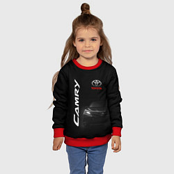 Свитшот детский Черная Тойота Камри, цвет: 3D-красный — фото 2