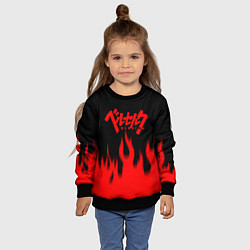 Свитшот детский Берсерк огонь, цвет: 3D-черный — фото 2