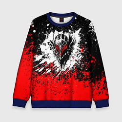 Свитшот детский Берсерк: Брызги красок, цвет: 3D-синий