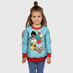 Свитшот детский Toca LifeЖ Персонажи, цвет: 3D-красный — фото 2