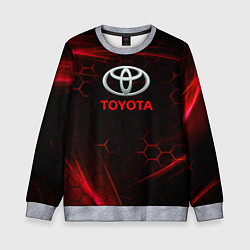 Свитшот детский Toyota Неоновые соты, цвет: 3D-меланж