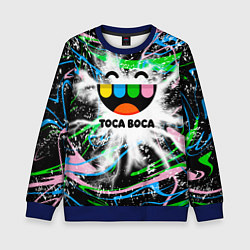 Свитшот детский Toca Boca: Весельчак, цвет: 3D-синий