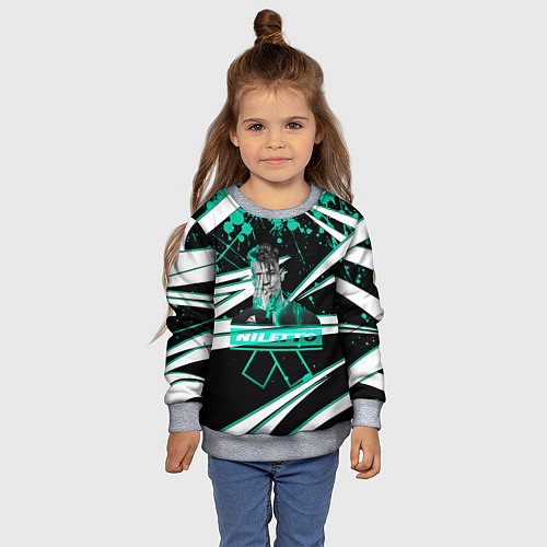 Детский свитшот Niletto: Данила Прытков / 3D-Меланж – фото 4