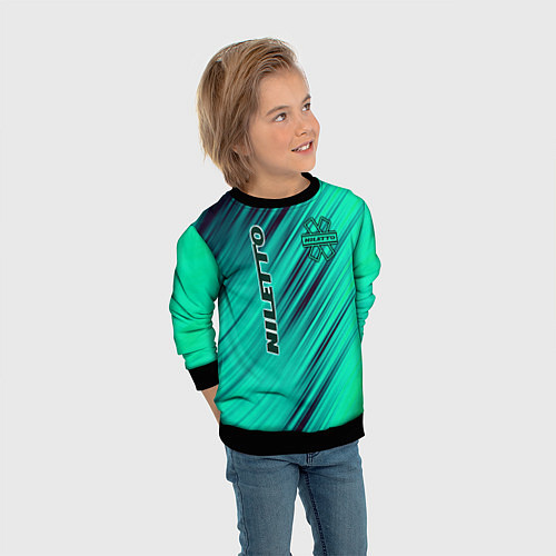Детский свитшот Нилетто Niletto лого / 3D-Черный – фото 3