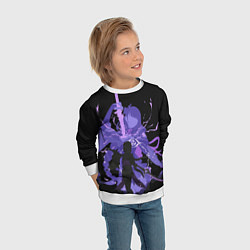 Свитшот детский Genshin Impact Raiden, цвет: 3D-белый — фото 2