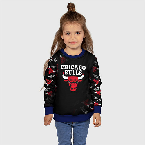 Детский свитшот ЧИКАГО БУЛЛС БЫКИ CHICAGO BULLS / 3D-Синий – фото 4