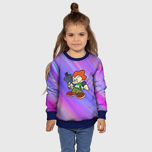 Детский свитшот ПИКО FNF / 3D-Синий – фото 4