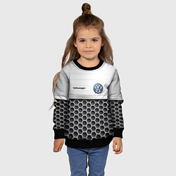 Свитшот детский Volkswagen Стальная решетка, цвет: 3D-черный — фото 2