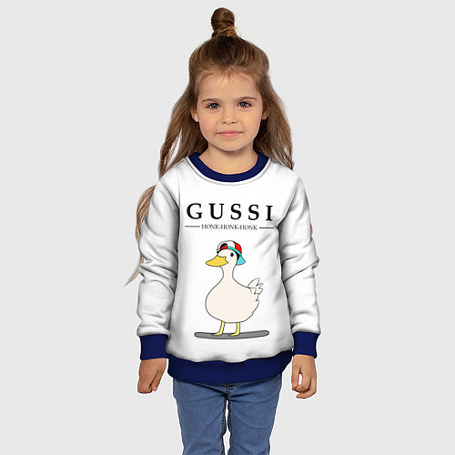 Детский свитшот GUSSI HONK BABY / 3D-Синий – фото 4