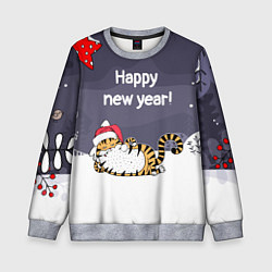 Детский свитшот Happy New Year 2022 Тигр
