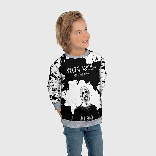 Детский свитшот Velial Squad свет или тьма, / 3D-Меланж – фото 3