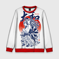 Свитшот детский Ямато девушка самурай Ван Пис, цвет: 3D-красный