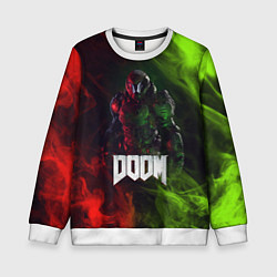 Свитшот детский Doomguy Doom, цвет: 3D-белый