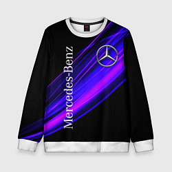 Свитшот детский MERCEDES-BENZ МЕРСЕДЕС-БЕНЗ ПУРПУРНЫЙ, цвет: 3D-белый