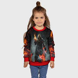 Свитшот детский TES SKYRIM DOVAHKIN FLAME ДРАКОНОРОЖДЕННЫЙ, цвет: 3D-красный — фото 2
