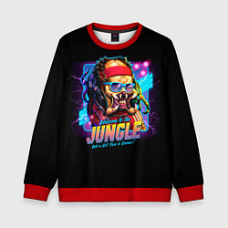 Свитшот детский Predator in the jungle, цвет: 3D-красный