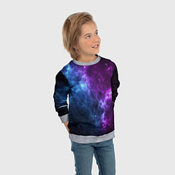 Свитшот детский NEON GALAXY НЕОНОВЫЙ КОСМОС, цвет: 3D-меланж — фото 2