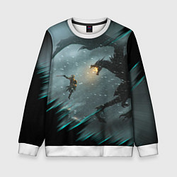 Свитшот детский TES FUS RO DAH DRAGON, цвет: 3D-белый