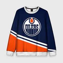 Свитшот детский Edmonton Oilers Эдмонтон Ойлерз, цвет: 3D-белый