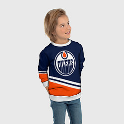 Свитшот детский Edmonton Oilers Эдмонтон Ойлерз, цвет: 3D-белый — фото 2