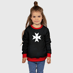 Свитшот детский Черные Храмовники раскраска доспеха, цвет: 3D-красный — фото 2