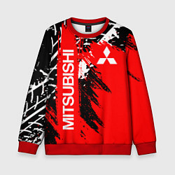 Свитшот детский MITSUBISHI МИЦУБИСИ МИТСУБИСИ МИЦУБИШИ, цвет: 3D-красный