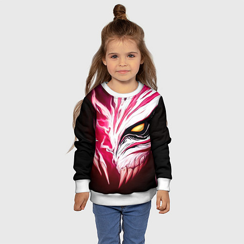 Детский свитшот Маска пустого Блич / 3D-Белый – фото 4