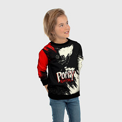 Свитшот детский Poppy Playtime: Red & Black, цвет: 3D-черный — фото 2