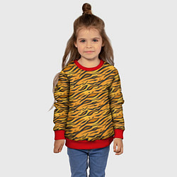 Свитшот детский Тигровый Окрас Tiger, цвет: 3D-красный — фото 2