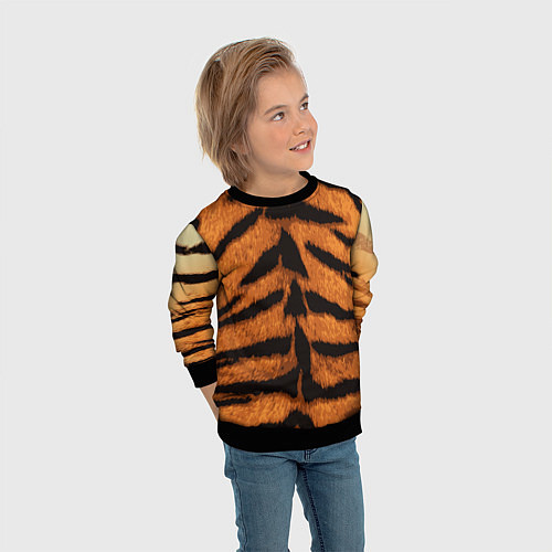 Детский свитшот ТИГРИНАЯ ШКУРА / 3D-Черный – фото 3