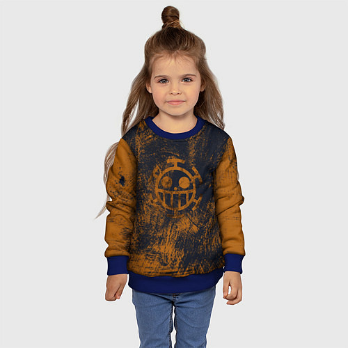 Детский свитшот Пираты сердца из Ван Пис / 3D-Синий – фото 4