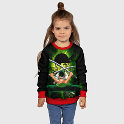 Свитшот детский Зоро Ророноа с катанами Ван пис, цвет: 3D-красный — фото 2